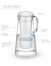 Load image into Gallery viewer, LifeStraw - Home 10-Cup, BPA-Free Plastic Filter Pitcher (color: seafoam)
